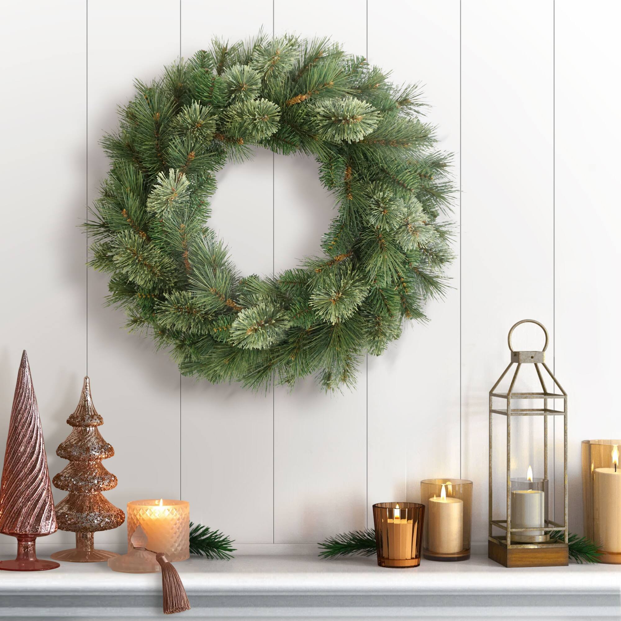 24" Artificial Teton Pine Christmas Wreath